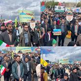 حضور کارکنان و کارگزاران زیارتی  استان آذربایجان غربی در راهپیمایی روز جهانی قدس 1402